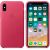 Чехол для iPhone Apple iPhone X Leather Case Pink Fuchsia